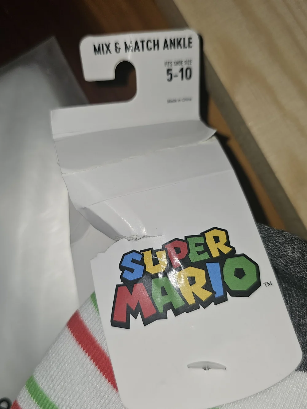 Nintendo MARIO BOYS Ankle Socks - Red, Green & Gray (Pack)
